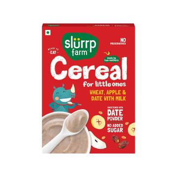 Slurrp Farm Wheat, Apple & Date Baby Cereal With Milk